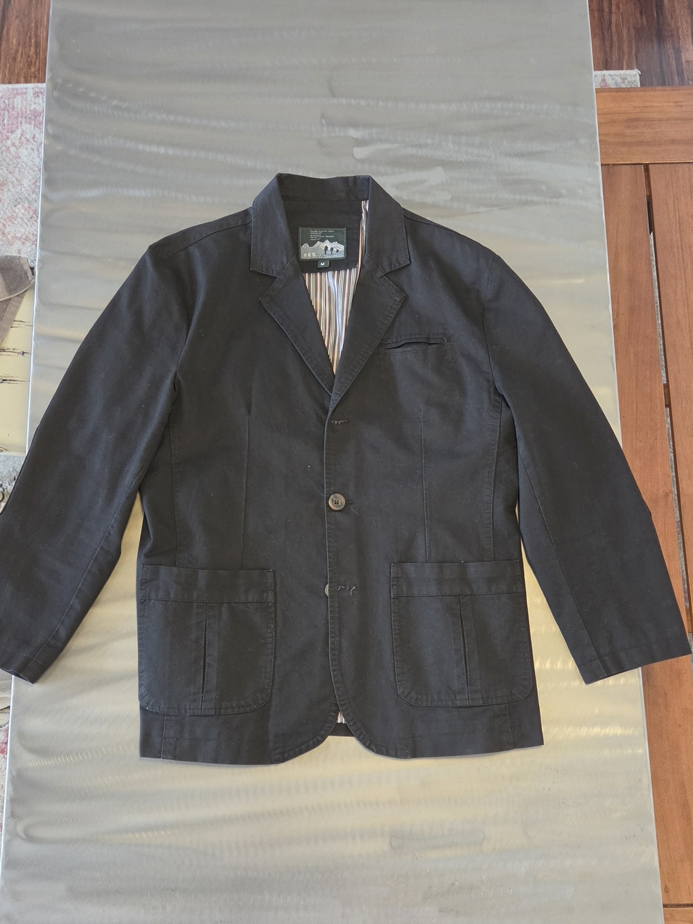 BRAX Feel Good Men's Medium Black Utility Sport Coat Technical Water Repellent B